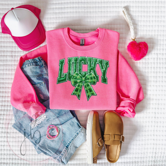 PREORDER: Lucky Bow sequin patch SWEATSHIRT