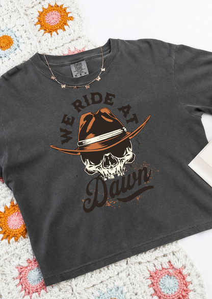 We Ride At Dawn Crop T-Shirt