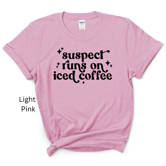 Suspect runs on iced coffee Tee