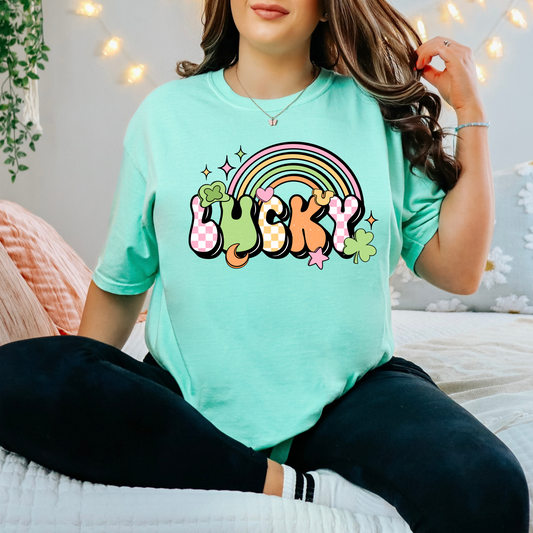 Lucky Rainbow Retro Tee