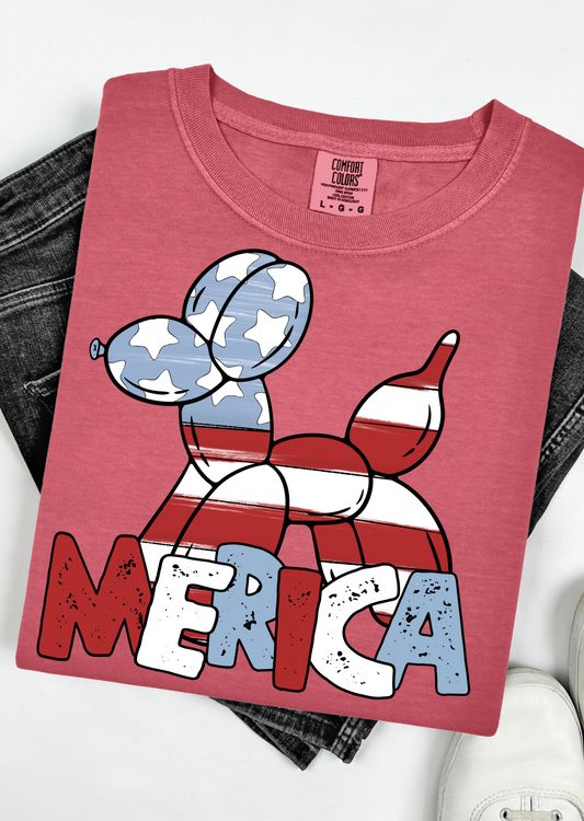Merica Pup Vibes Comfort Colors T-Shirt