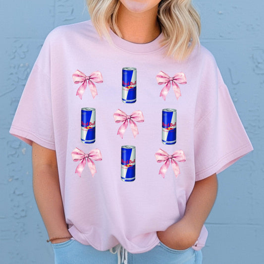 Wing Energy Drink And Bows Tee