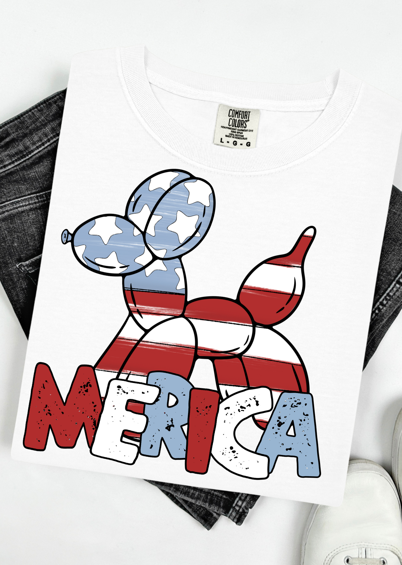 Merica Pup Vibes Comfort Colors T-Shirt