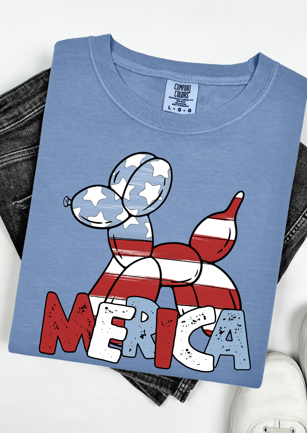 Merica Pup Vibes Comfort Colors T-Shirt