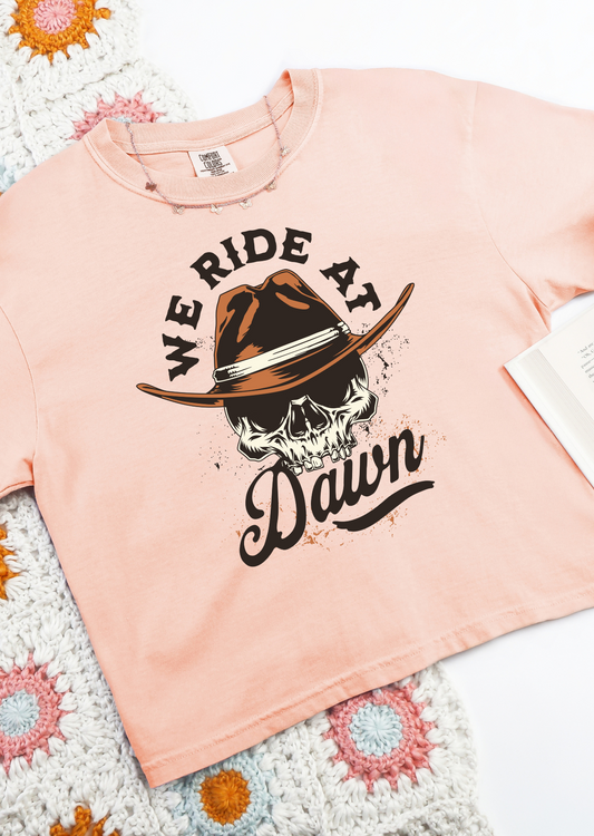 We Ride At Dawn Crop T-Shirt
