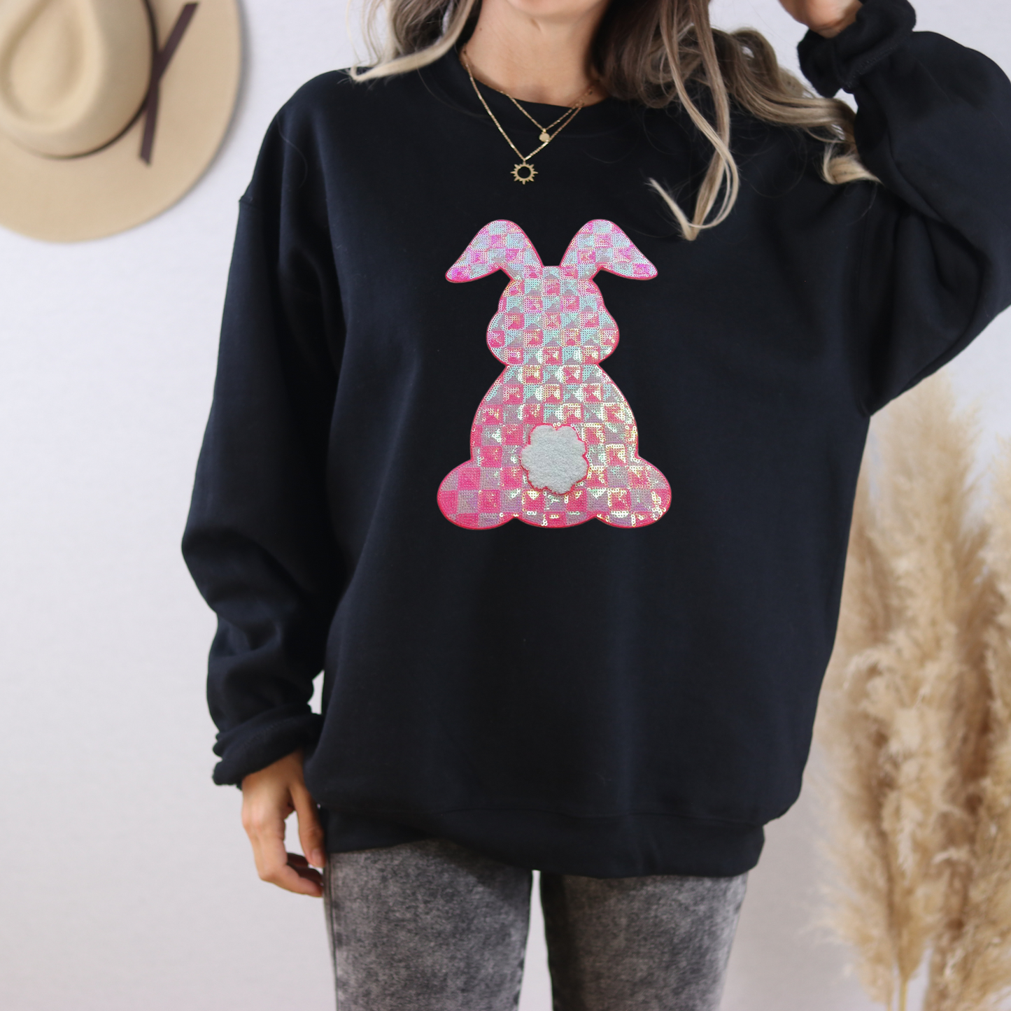 PREORDER: Cottontail sequin patch SWEATSHIRT