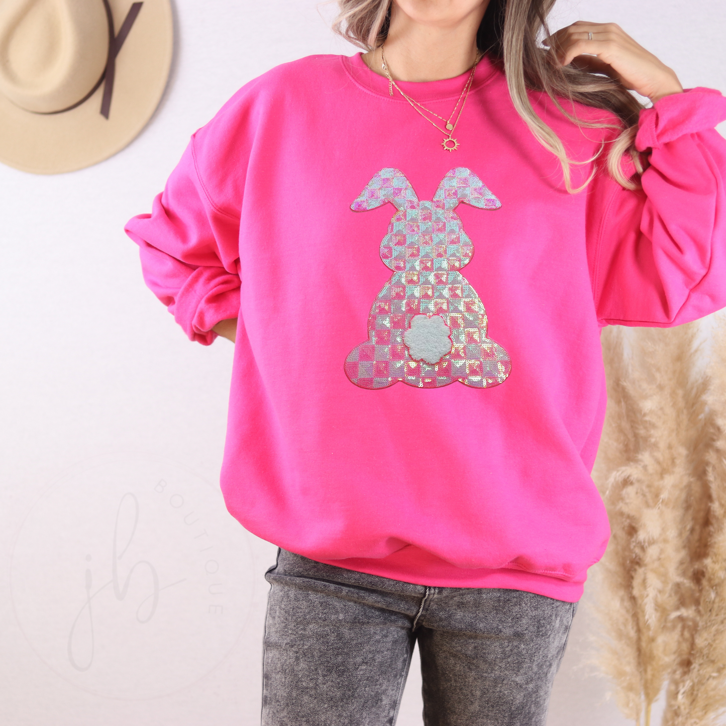 PREORDER: Cottontail sequin patch SWEATSHIRT