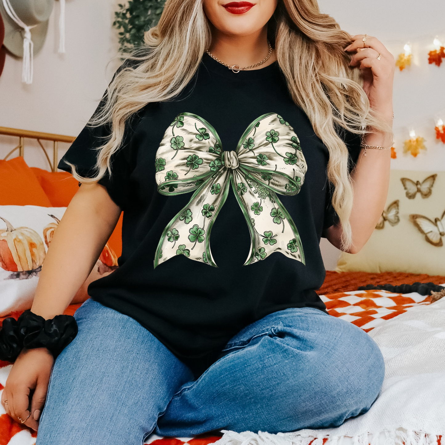 Retro Coquette St Patrick's Day Tee