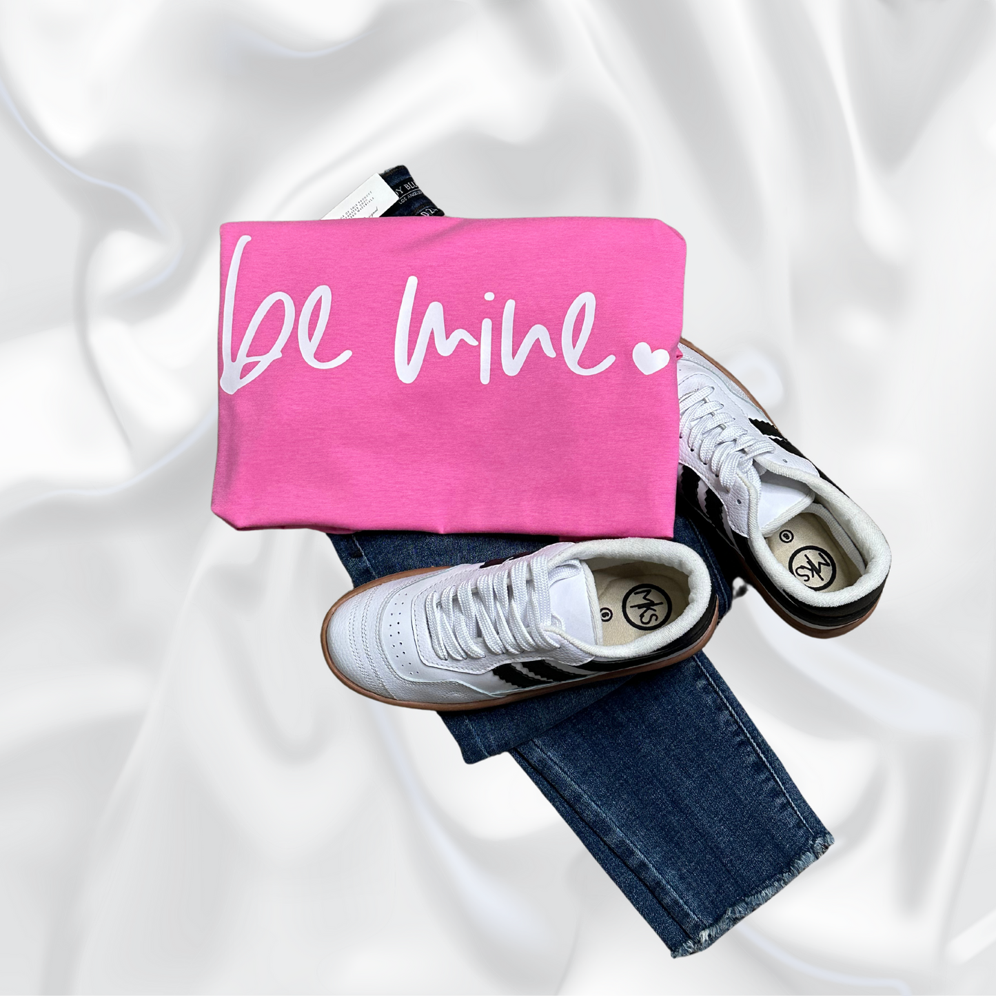 Be Mine White lettering Tee