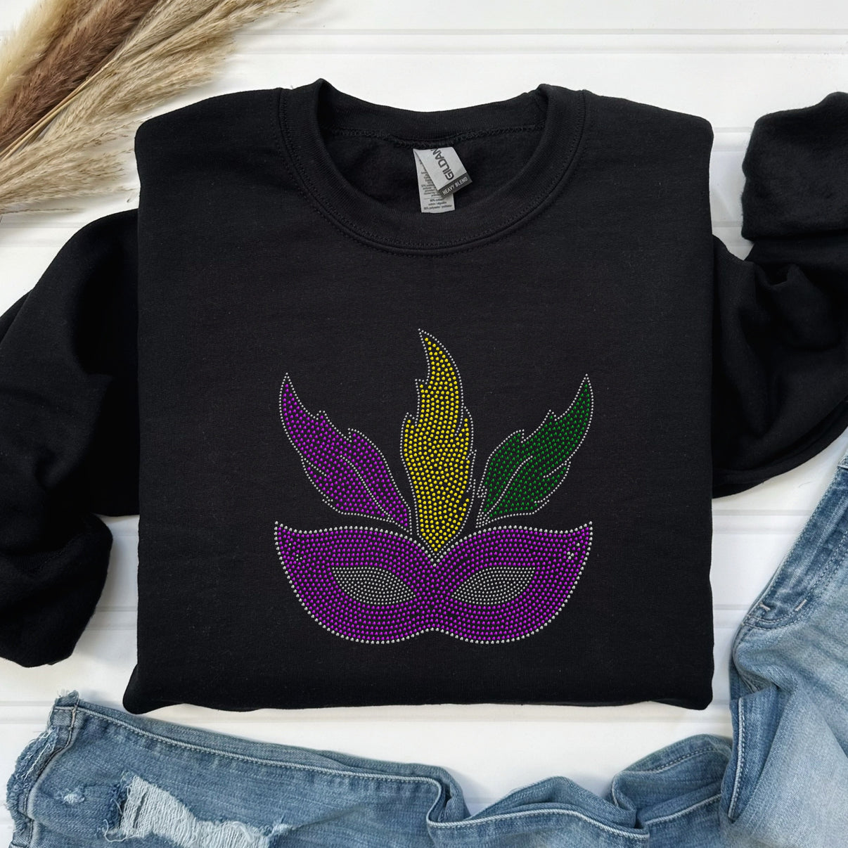 Mardi Gras mask spangle Tee