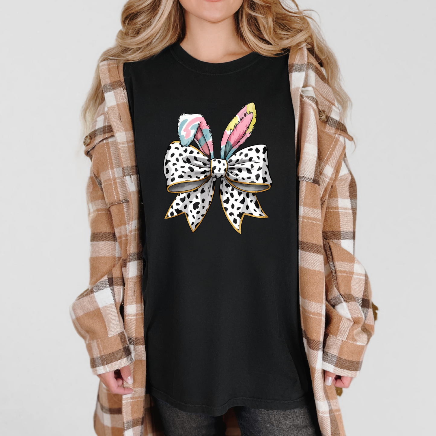 Easter Bunny Coquette Bow Tee